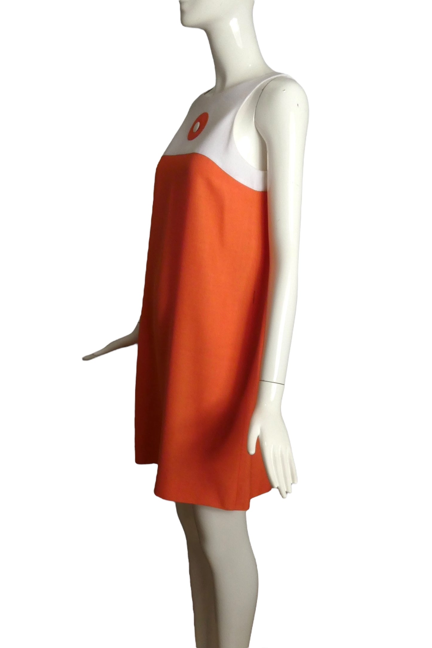 PIERRE CARDIN (HAUTE COUTURE)- 2000s Rayon Colorblock Dress, Size 4