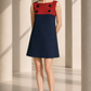 PIERRE CARDIN - 2008 Multi Color Wool Trapeze Dress, Size 4