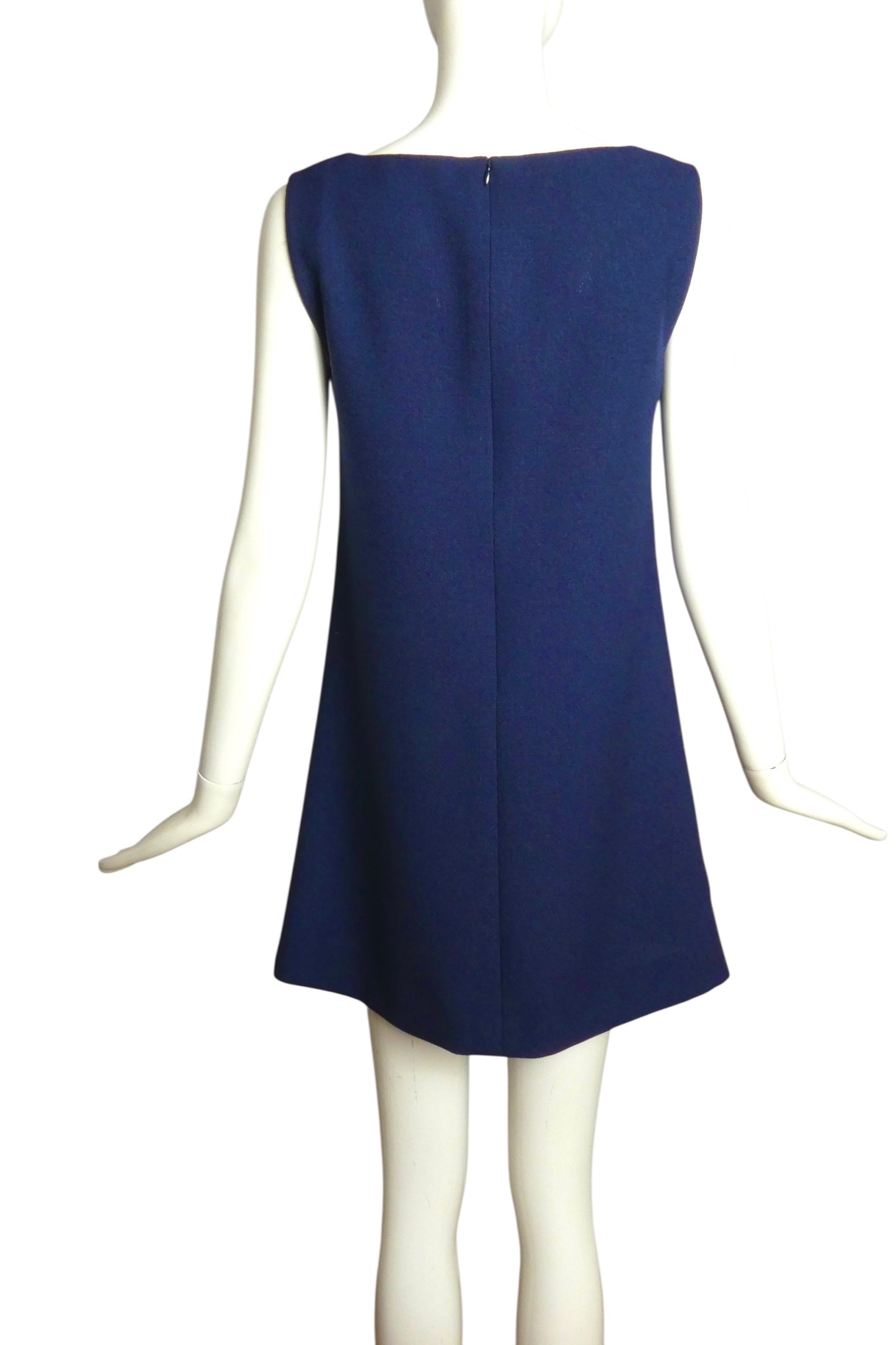 PIERRE CARDIN (HAUTE COUTURE) -2008 Multi Color Wool Trapeze Dress, Size 4