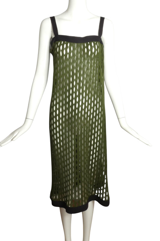 PIERRE CARDIN (HAUTE COUTURE)- 1978 Cotton Fishnet Dress, Size 4