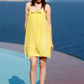 PIERRE CARDIN (HAUTE COUTURE) - 2009 Yellow Chiffon Slip Dress, Size 6