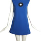 PIERRE CARDIN (HAUTE COUTURE)- 1996 Blue Wool Trapeze Dress, Size 6