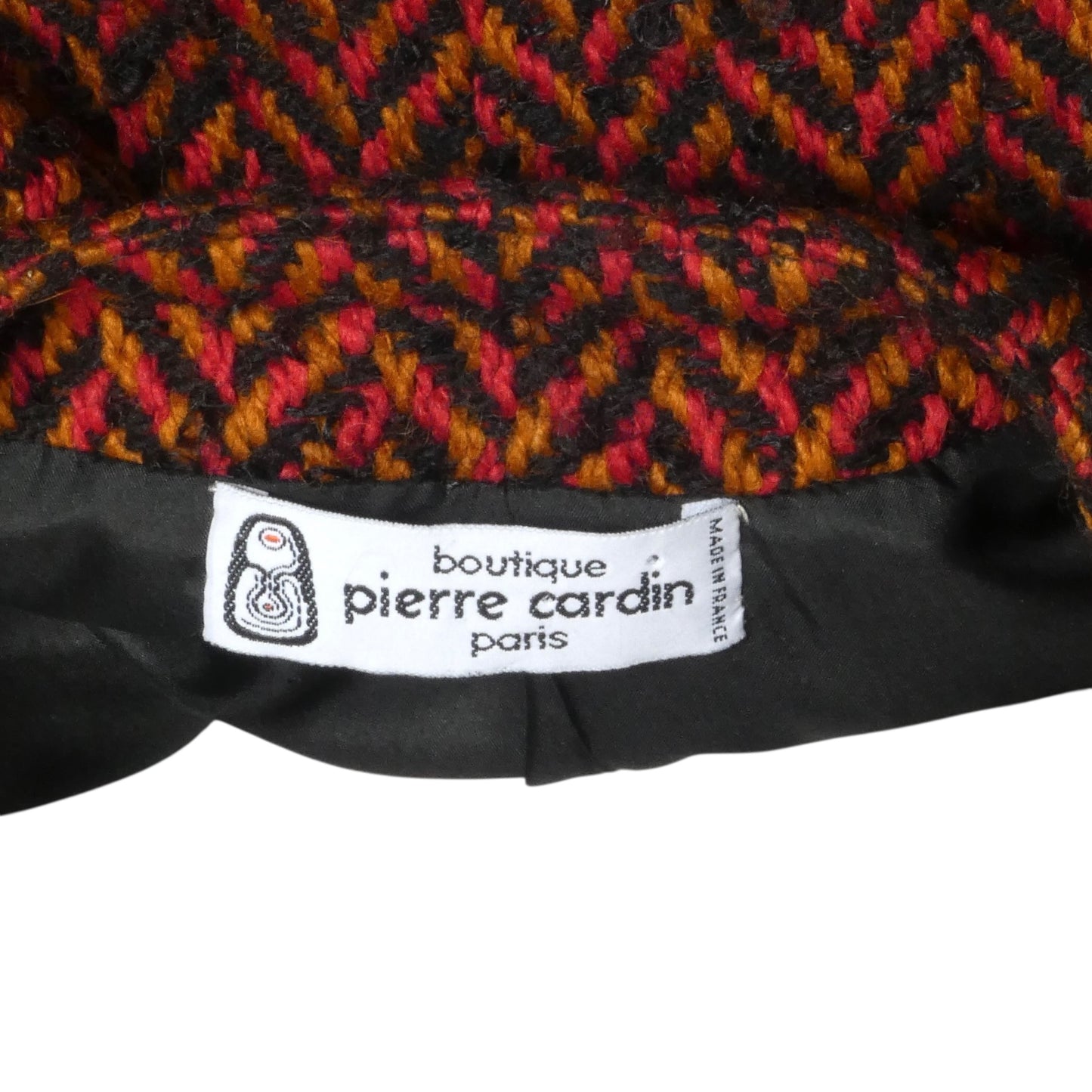 PIERRE CARDIN (HAUTE COUTURE)-1991 Wool Tweed & Fox Fur Coat, Size 8