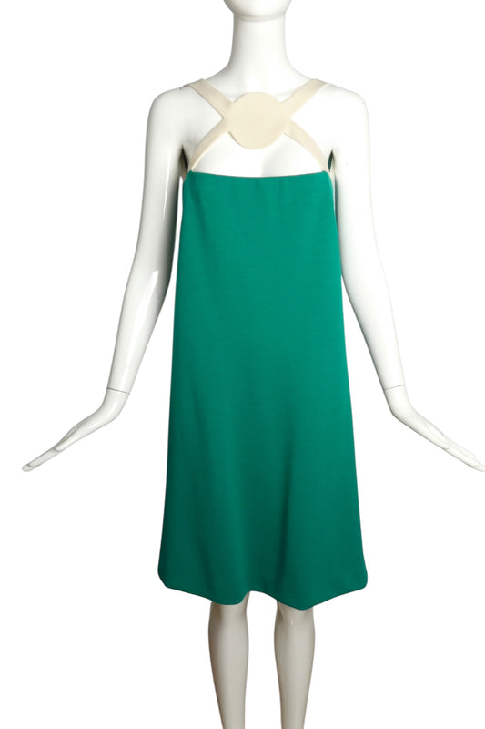 PIERRE CARDIN (HAUTE COUTURE)- 1990s Wool Knit Mod Dress, Size 4