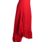 PIERRE CARDIN- 1969 Red Wool Fringe Skirt, Size 6