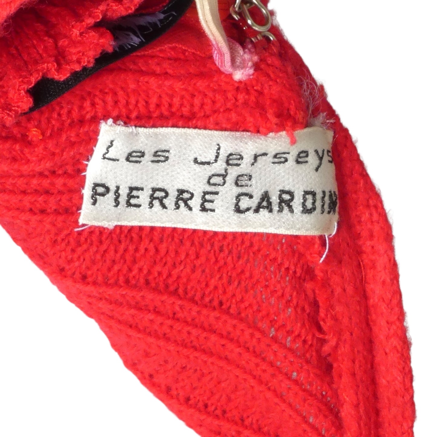 PIERRE CARDIN- 1969 Red Wool Fringe Skirt, Size 6