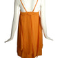 PIERRE CARDIN (HAUTE COUTURE) - 2009 Orange Chiffon Slip Dress, Size 8