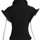 PIERRE CARDIN (HAUTE COUTURE)- 2009 Black Wool Knit Hoop Sweater, Size 6