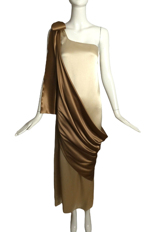 PIERRE CARDIN (HAUTE COUTURE)- 2012 Charmeuse Silk Evening Gown, Size 4
