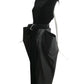 PIERRE CARDIN (HAUTE COUTURE)- 2002 Black Velvet & Taffeta Dress, Size 4