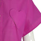 PIERRE CARDIN (HAUTE COUTURE)-1995 Pink Cotton S/S Blouse, Size 8