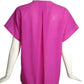 PIERRE CARDIN (HAUTE COUTURE)-1995 Pink Cotton S/S Blouse, Size 8