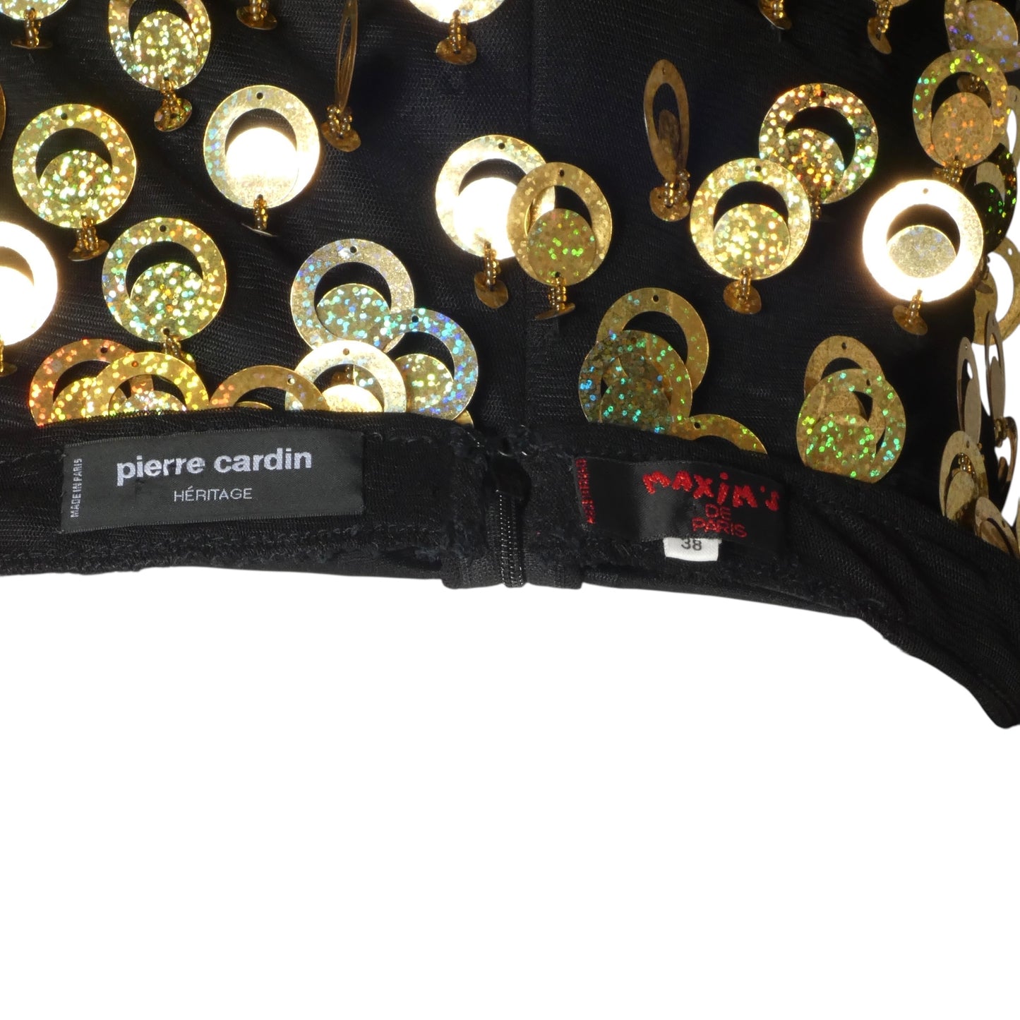 PIERRE CARDIN (HAUTE COUTURE)- 1990s Black Strapless Cocktail Dress, Size 6