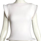 PIERRE CARDIN (HAUTE COUTURE)- 2002 White Ribbed Knit Hoop Sweater, Size 6
