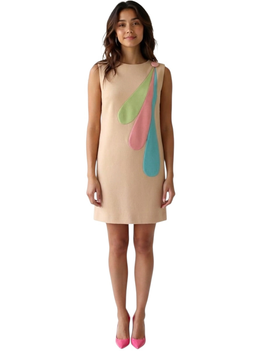2011 Multi Color Rayon Mod Dress, Size 4