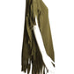 PIERRE CARDIN (HAUTE COUTURE)- 1980s Olive Wool Fringe Tunic, Size 8