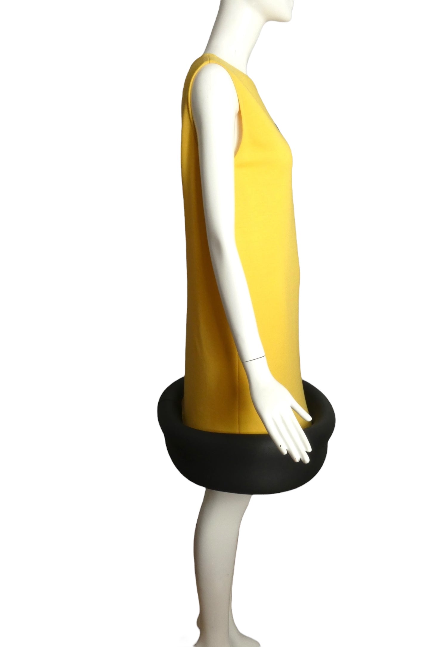 PIERRE CARDIN (HAUTE COUTURE)- 2010 Yellow Knit Tube Dress, Size 6