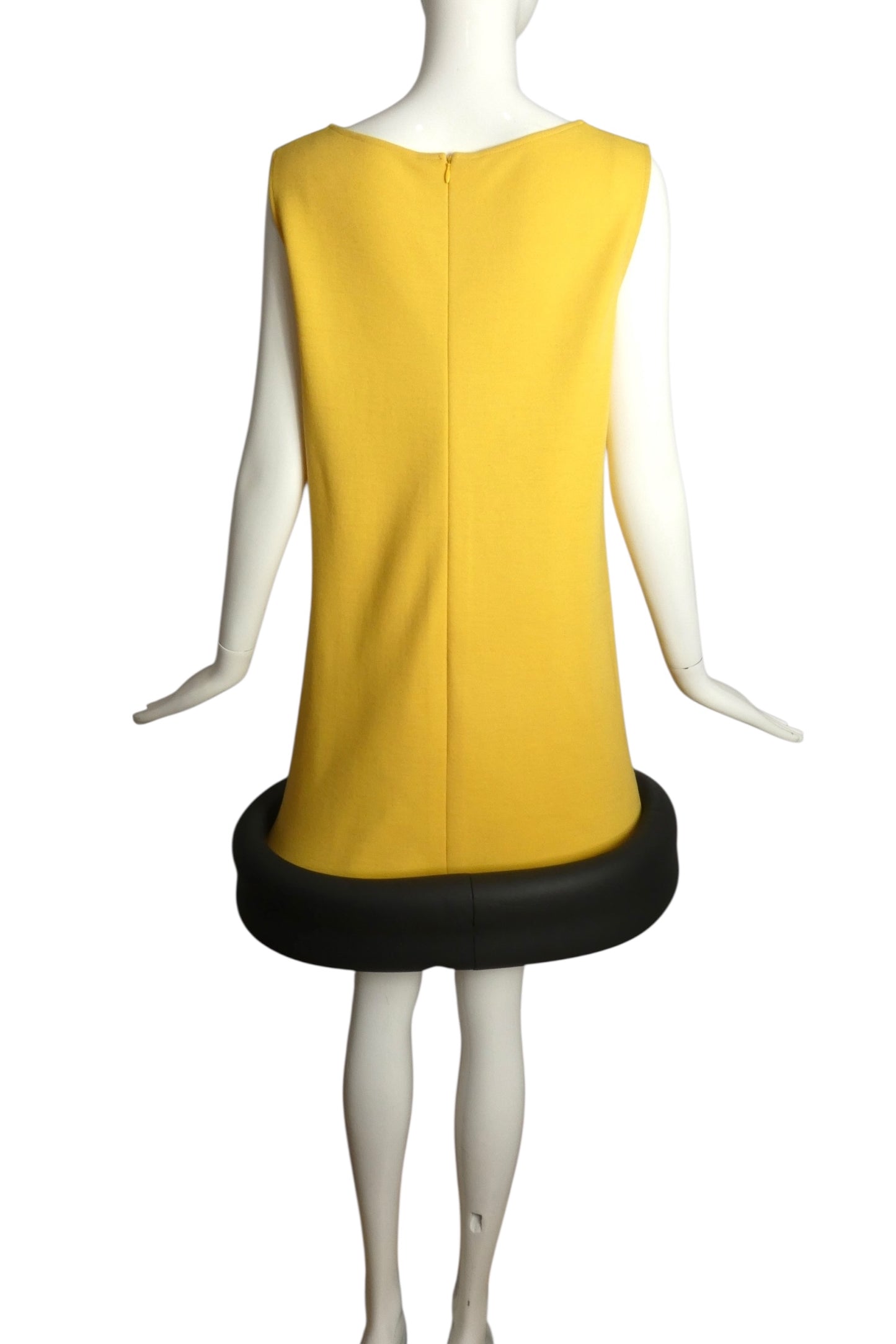PIERRE CARDIN (HAUTE COUTURE)- 2010 Yellow Knit Tube Dress, Size 6