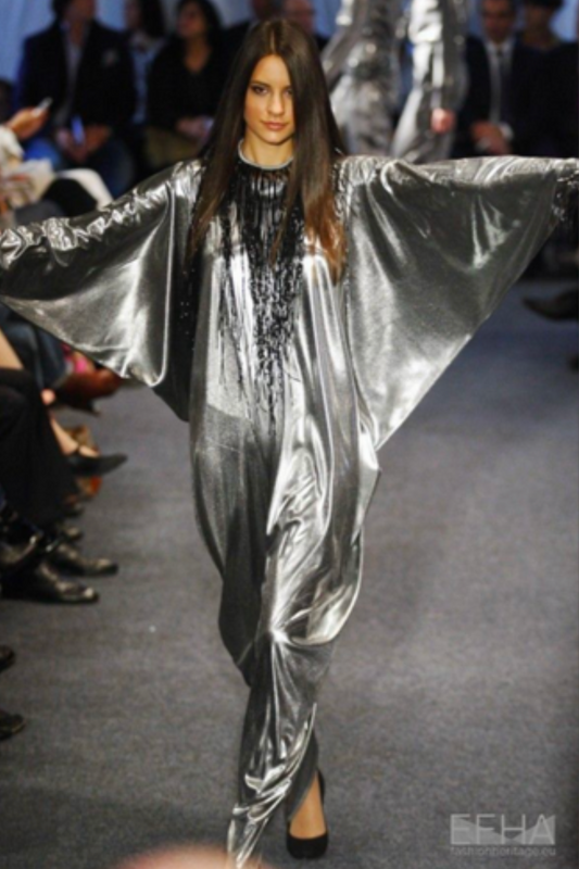 PIERRE CARDIN (HAUTE COUTURE)- 2010 Metallic Knit Jumpsuit, Size 6