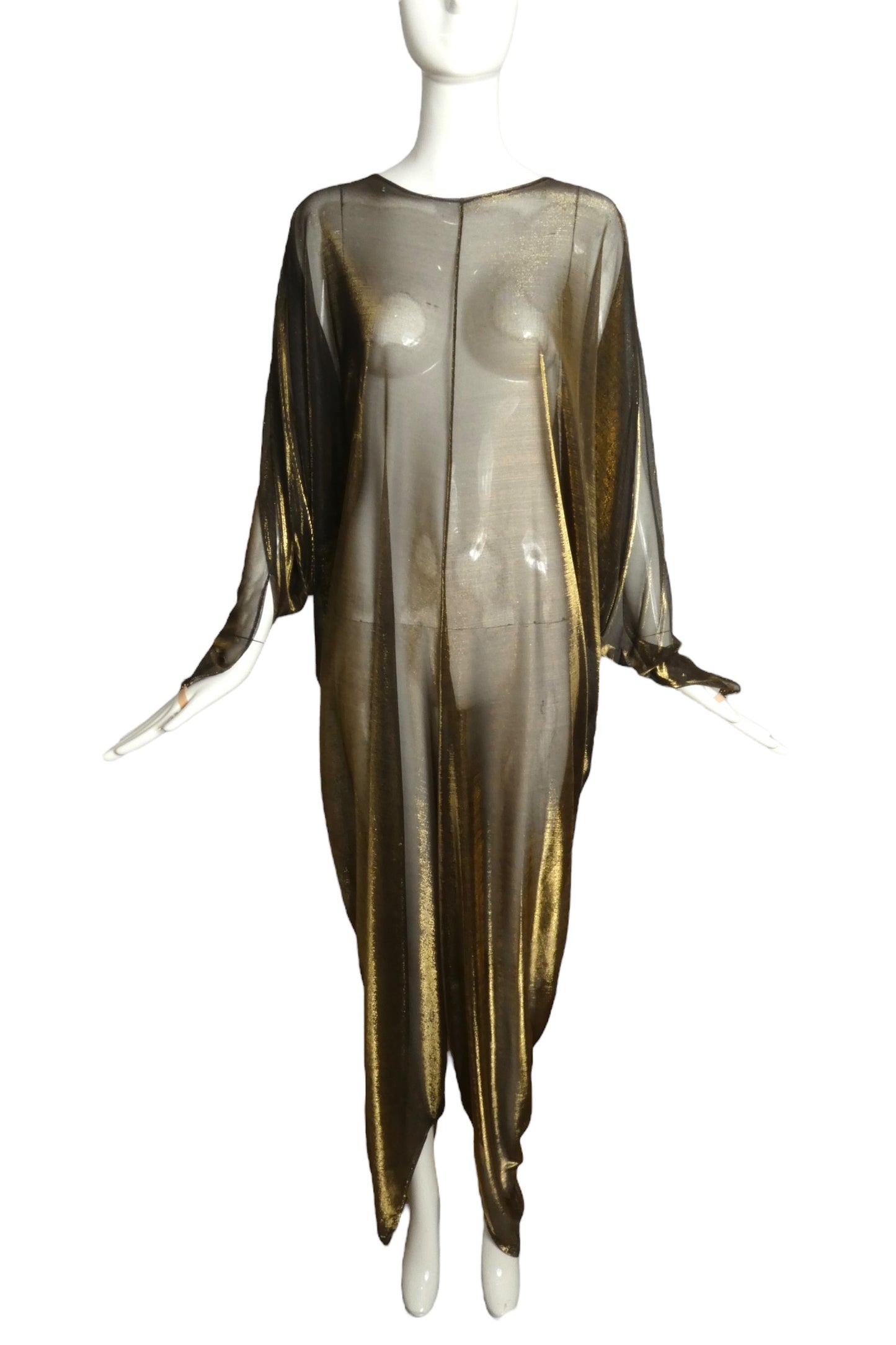 PIERRE CARDIN (HAUTE COUTURE)- 2010 Metallic Knit Jumpsuit, Size 6