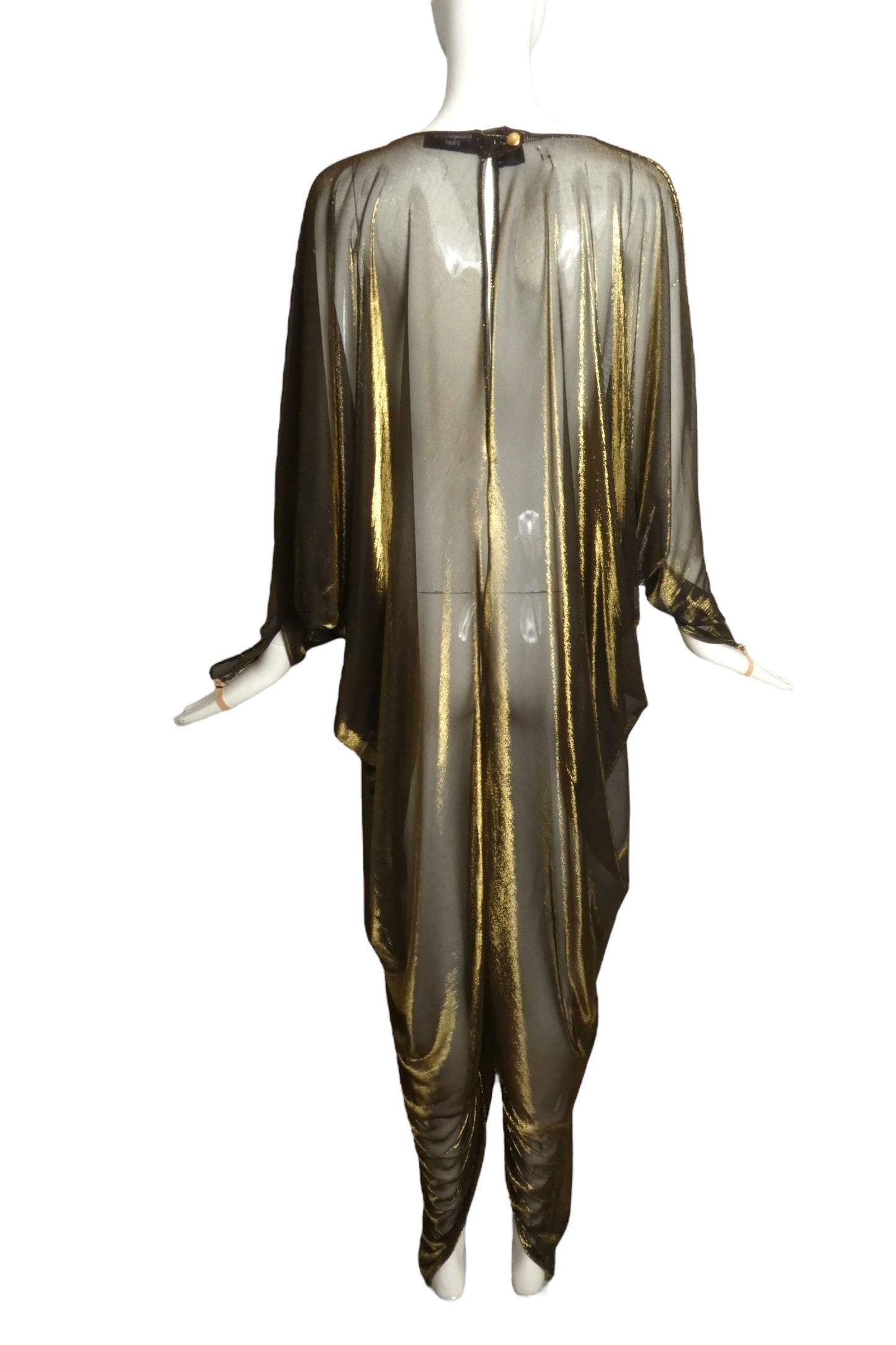 PIERRE CARDIN (HAUTE COUTURE)- 2010 Metallic Knit Jumpsuit, Size 6