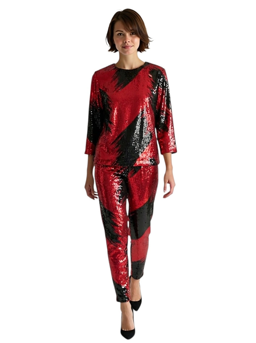 1996 2pc Velvet Pant Ensemble, Size 6