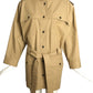 PIERRE CARDIN (HAUTE COUTURE)-1997 Khaki Cotton Trench Coat, Size 8