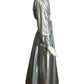 PIERRE CARDIN (HAUTE COUTURE)- Spring, 1988 4pc Silver Lame Ensemble, Size 4
