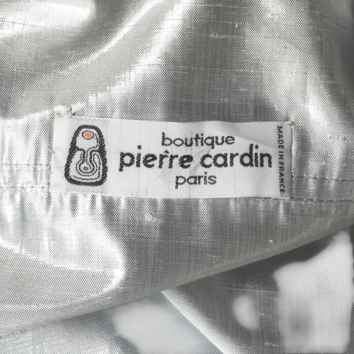 PIERRE CARDIN (HAUTE COUTURE)- Spring, 1988 4pc Silver Lame Ensemble, Size 4