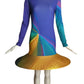 PIERRE CARDIN (HAUTE COUTURE)- 2009 Multi Color Jersey Knit Hoop Dress, Size 6