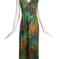 1970s Metallic Dot Maxi Dress, Size 4