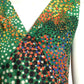 1970s Metallic Dot Maxi Dress, Size 4