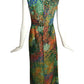 1970s Metallic Dot Maxi Dress, Size 4