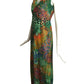 1970s Metallic Dot Maxi Dress, Size 4