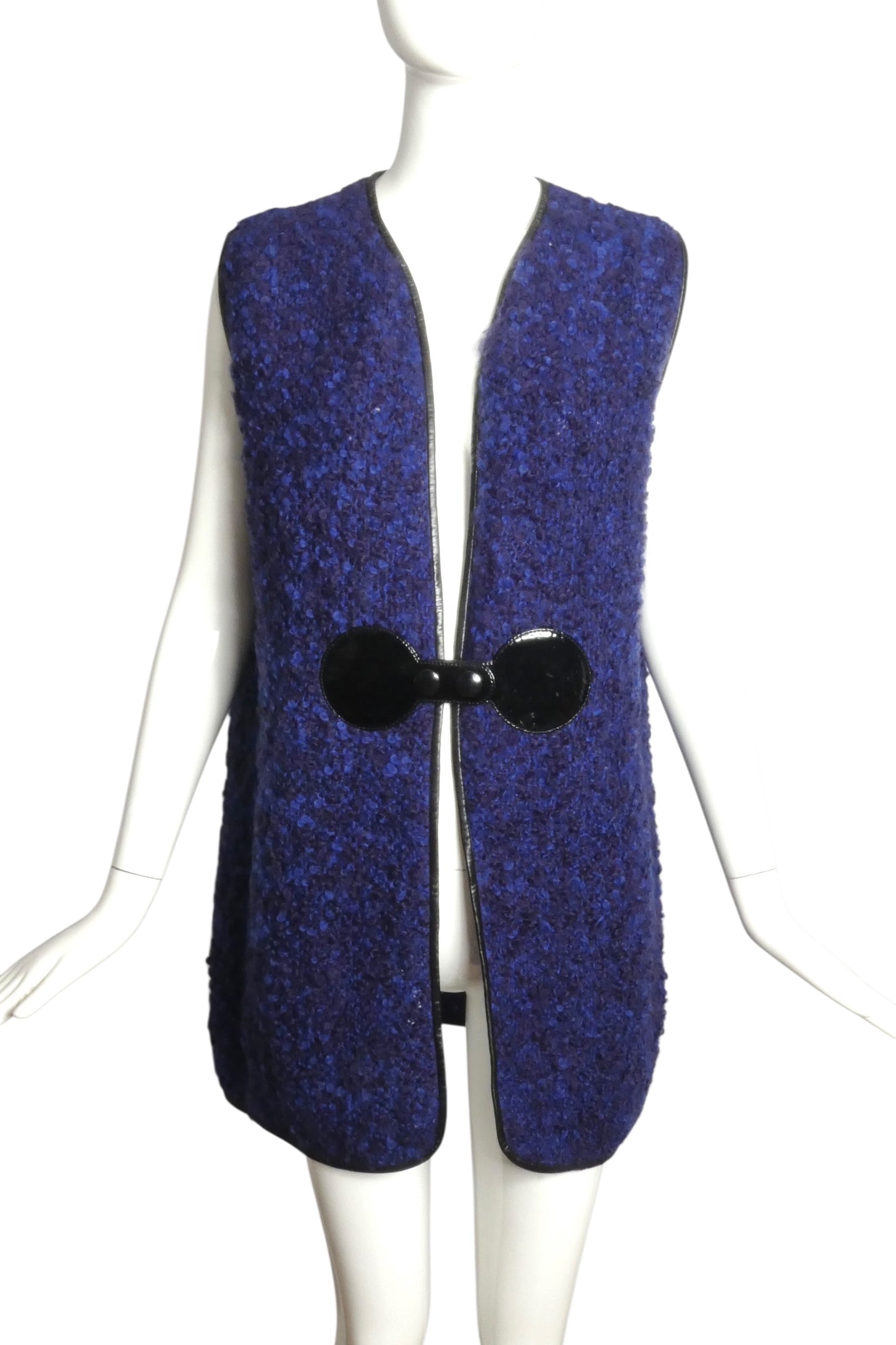 PIERRE CARDIN (HAUTE COUTURE)- 2008 Wool Boucle Knit Vest, Size 8