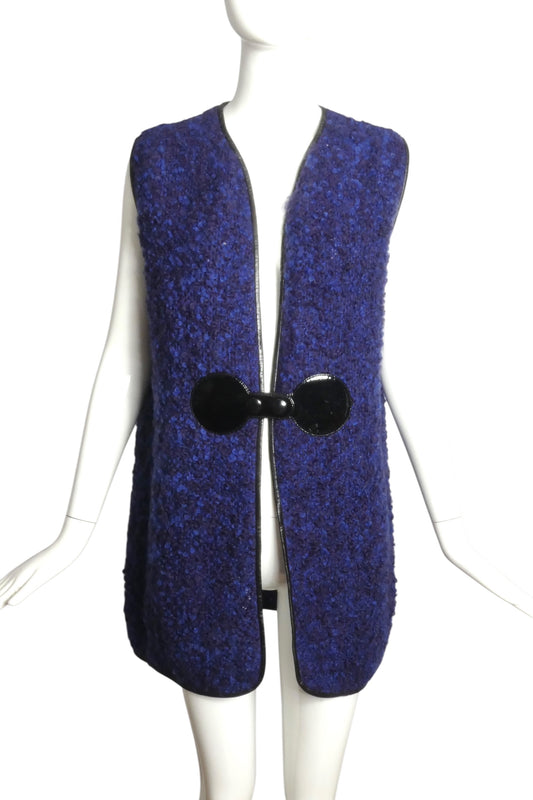 PIERRE CARDIN (HAUTE COUTURE)- 2008 Wool Boucle Knit Vest, Size 8