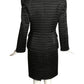 PIERRE CARDIN- 1980s Black Quilted Skirt Suit, Size 4