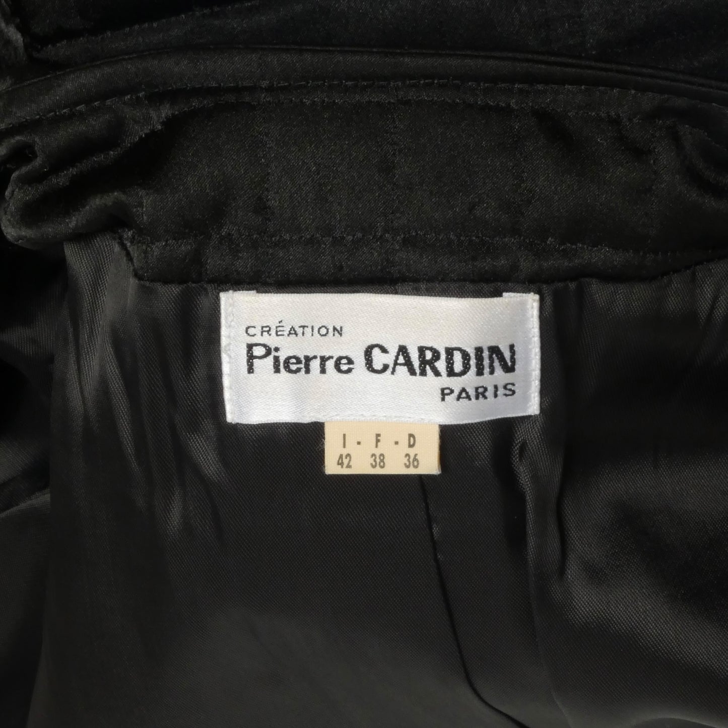 PIERRE CARDIN- 1980s Black Quilted Skirt Suit, Size 4