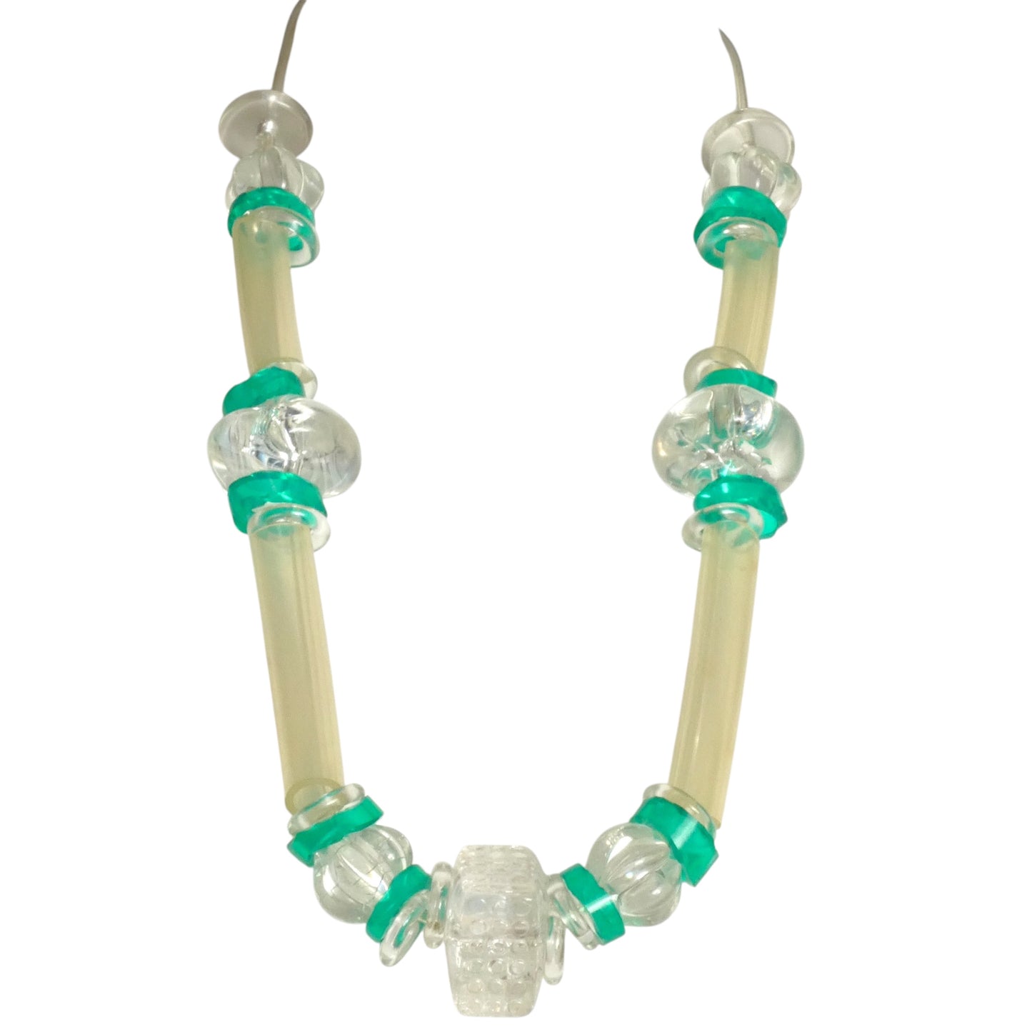 PIERRE CARDIN-1995 Acrylic & PVC Tube Necklace