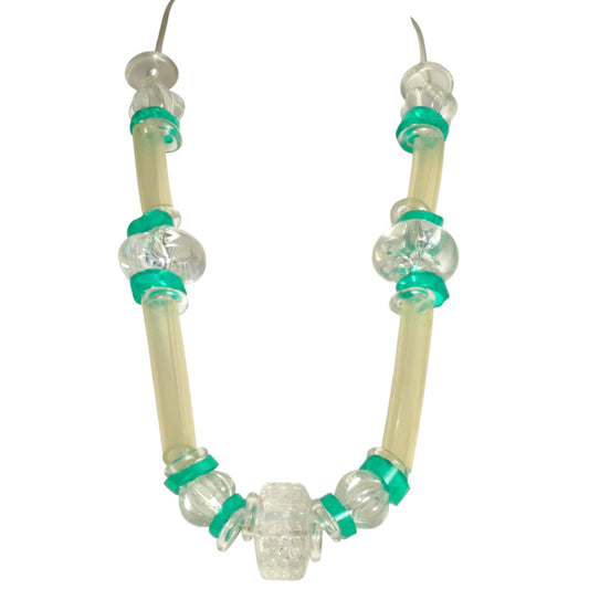 PIERRE CARDIN-1995 Acrylic & PVC Tube Necklace