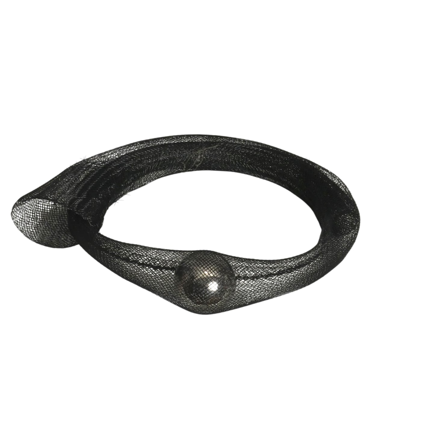 PIERRE CARDIN-1994 Black Mesh & Ball Bangle Bracelet