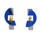 PIERRE CARDIN-1994 Blue Acrylic Clip Earrings