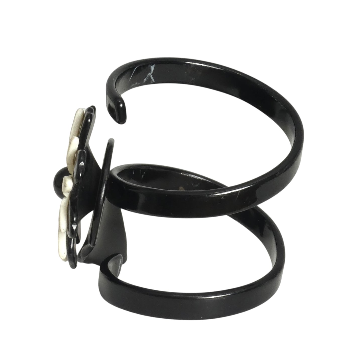 PIERRE CARDIN-1970s Resin Coiled Flower Cuff