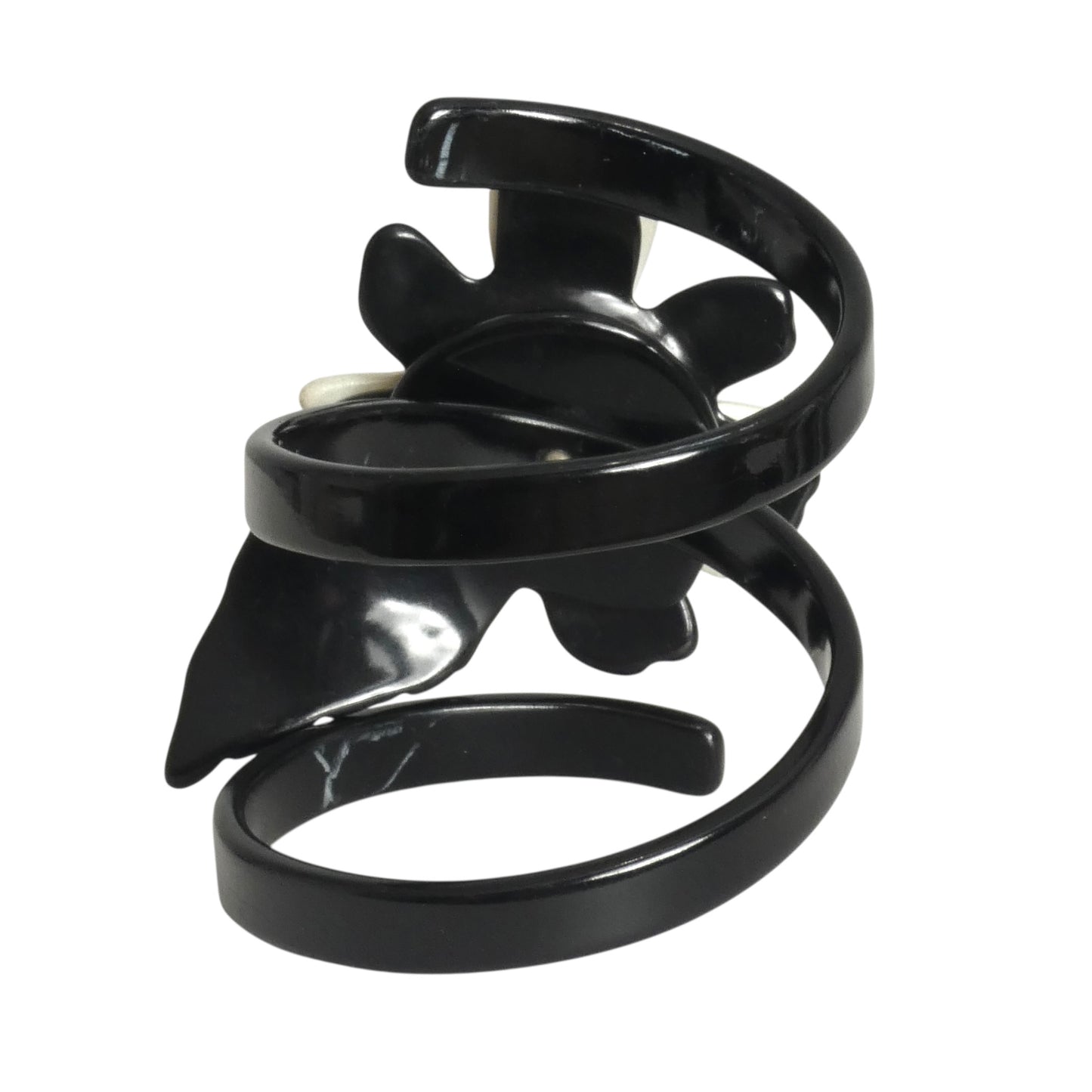 PIERRE CARDIN-1970s Resin Coiled Flower Cuff