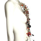 PIERRE CARDIN-1986 Beaded Fringe Acrylic Choker Necklace