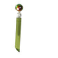 PIERRE CARDIN-1994 SINGLE Green Acrylic Drop Earring