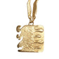 PIERRE CARDIN-1995 Gold Tone Metal Pendant Necklace