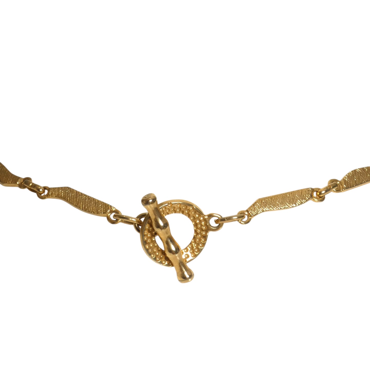 PIERRE CARDIN-1995 Gold Tone Metal Pendant Necklace