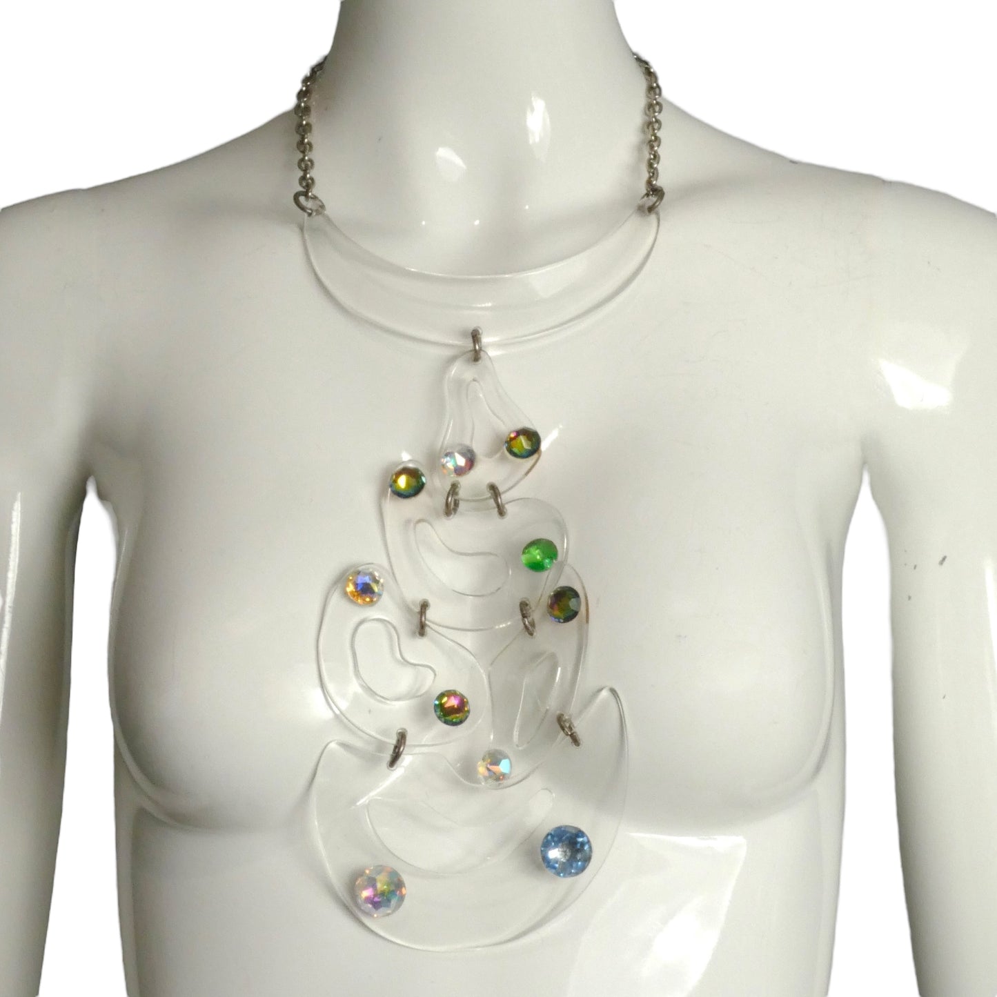 PIERRE CARDIN-1970s Acrylic Hinged Necklace