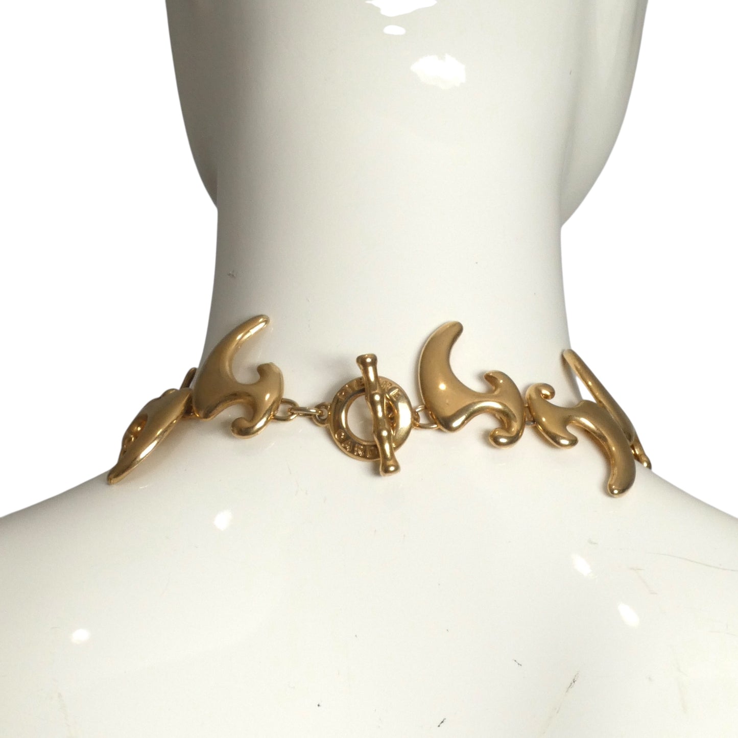 PIERRE CARDIN-1990s Gold Gilt Metal Necklace